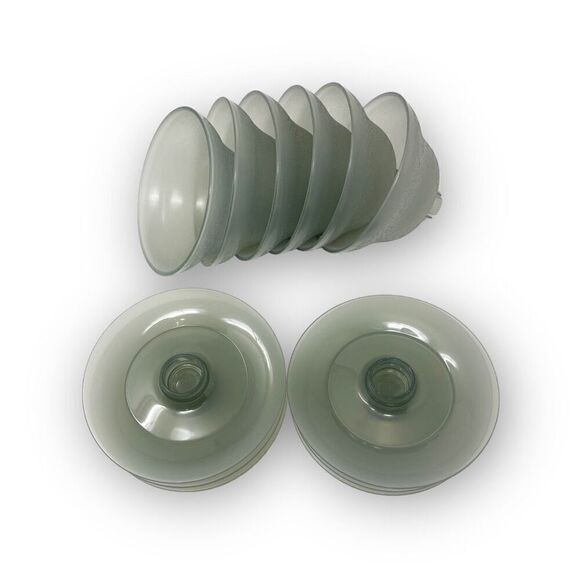 Vintage Set of 6 Tupperware 754 Short Parfait Dessert Sundae Cups Smoke Gray - Picture 5 of 6